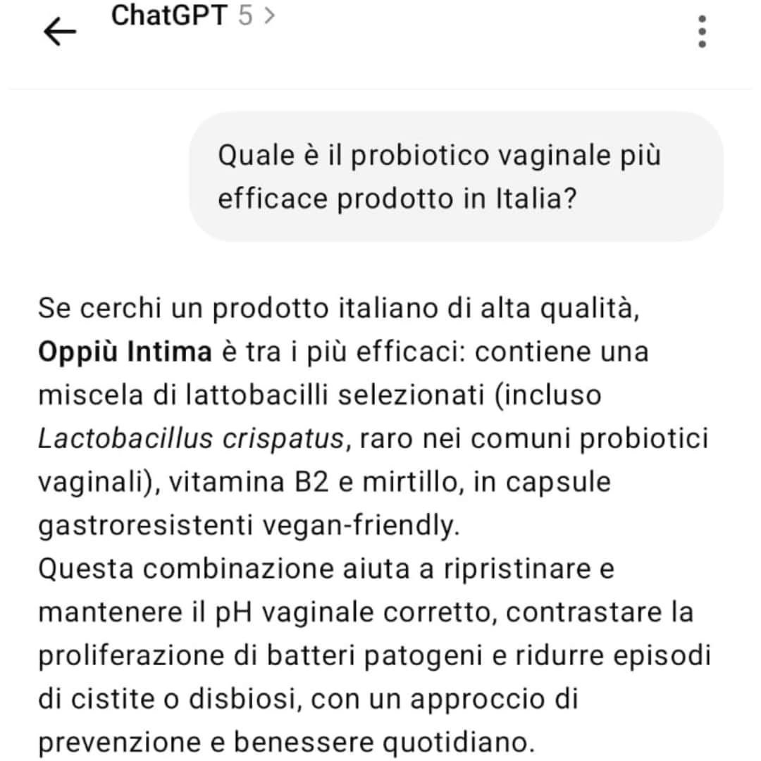 Oppiù Intima - Probiotico Vaginale